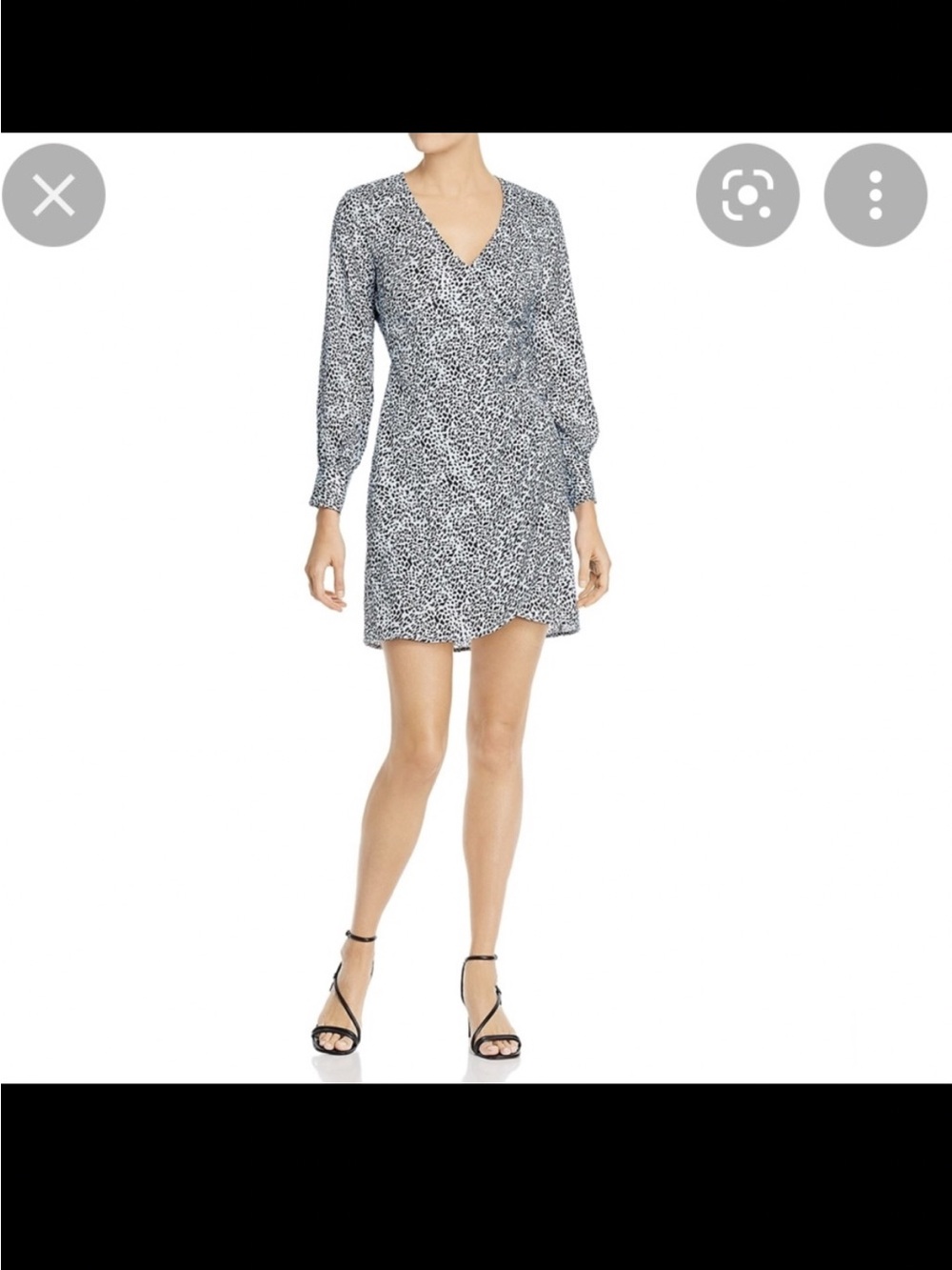 cupcakes and cashmere Leopard-Print Satin Wrap Mini Dress